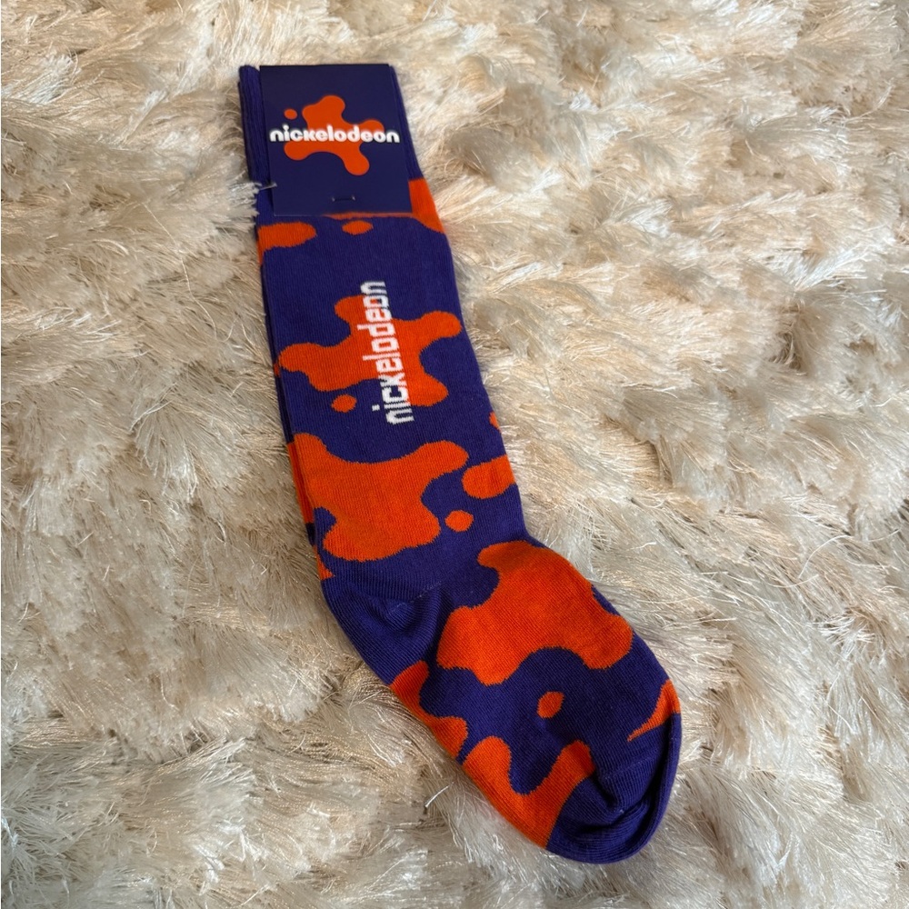 Nickelodeon Vibrant Orange and Purple Casual Socks